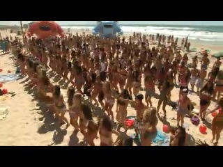 sexy beach dancers flash mob in tel aviv, israel - see my other videos