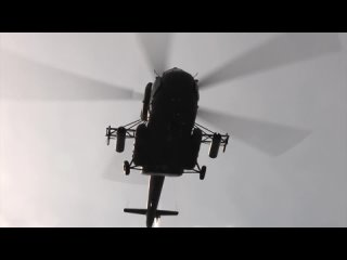 the military showed video footage using combat helicopters in ukraine