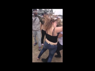 girls try to eat each other in street fight