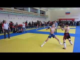 semi-finals of the fbsr championship in the central federal district in professional combat sambo. kraev sergey - early victory.